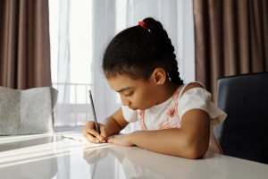 girl writing