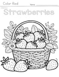 Strawberries Coloring Page