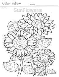 Sunflowers Coloring Page