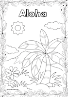 Hawaii Coloring Page