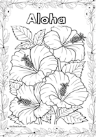 Hibiscus Flower Coloring Page