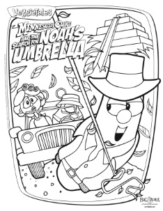 Veggie Tale Minnesota Cuke & The Search For Noah's Umbrella color page