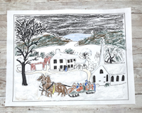 Grandma Moses Winter Scene