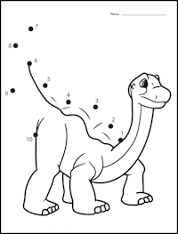 Dinosaur Dot to Dot