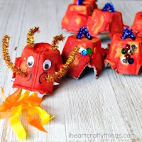 egg carton dragon