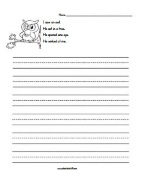 Owl Poem Copywork