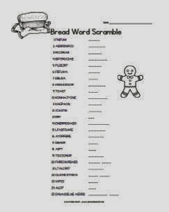 bread word search