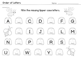 Bee Order of Letters Worksheet