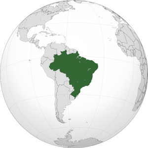 Brazil globe