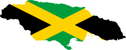 Jamaica Flag Map