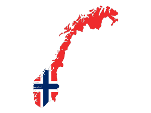 Norway Flag Map