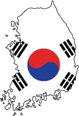 South Korea Map Flag