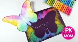 Buttrfly Chalk Art