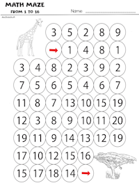 Giraffe Math Maze