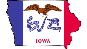 Iowa Flag Map