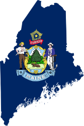 Maine Flag Map