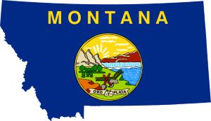 Montana Flag Map