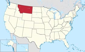 Montana map USA