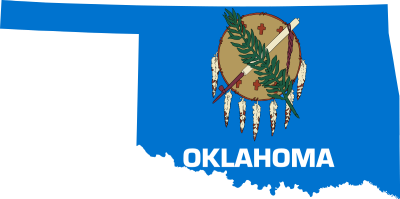 Oklahoma Flag Map