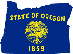 Oregon Flag Map