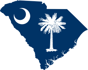 South Carolina Flag Map