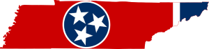 Tennessee Flag Map