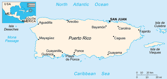 Puerto Rico map